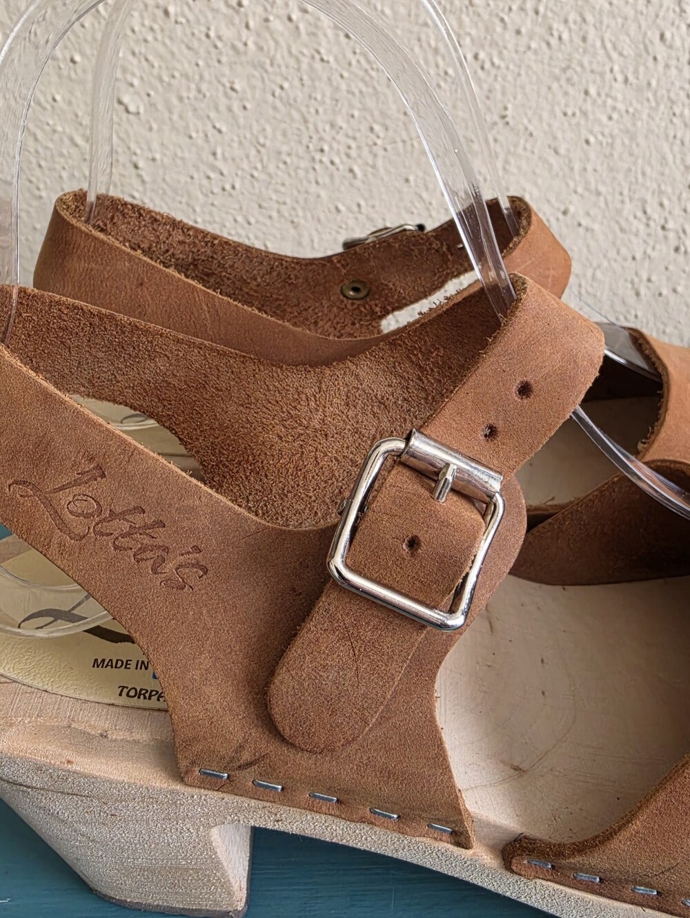 Lotta from Stockholm Highwood Oiled Nubuck Wooden Clogs Brown 37/6.5 - Picture 6 of 12